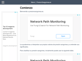 'presionsanguinea.es' screenshot