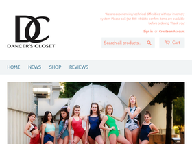 dancersclosetaustin.com homepage screenshot