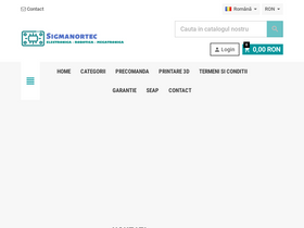 'sigmanortec.ro' screenshot