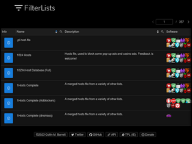 'filterlists.com' screenshot