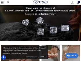 lewis-jewelers.com homepage screenshot