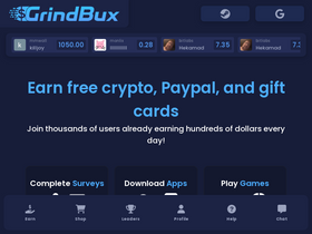 'grindbux.com' screenshot