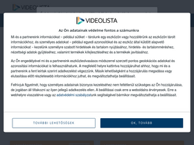 'videolista.hu' screenshot