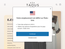 taousrobekabyle.com homepage screenshot