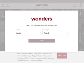 'wonders.com' screenshot