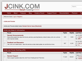 'jcink.net' screenshot