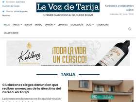 'lavozdetarija.com' screenshot