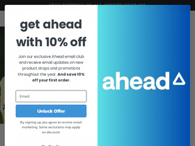 aheadusashop.com homepage screenshot
