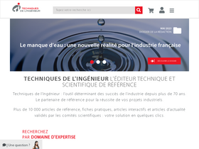 'techniques-ingenieur.fr' screenshot