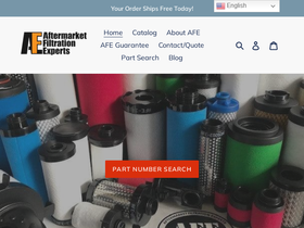 aftermarketfiltration.com homepage screenshot