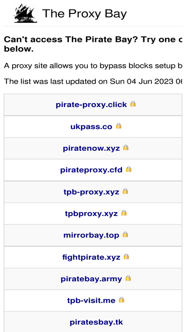 proxythepirat.org Competitors - Top Sites Like proxythepirat.org