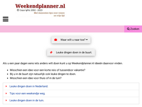 'weekendplanner.nl' screenshot