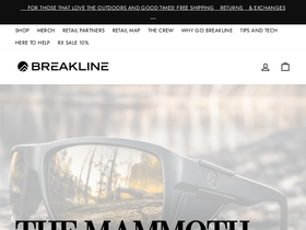 breaklineoptics.com homepage screenshot