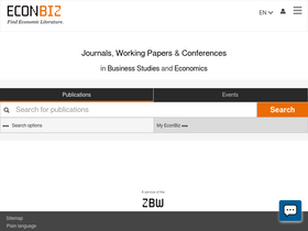 'econbiz.de' screenshot