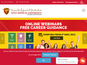'gmu.ac.ae' screenshot