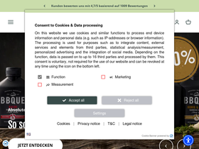 Saucenshop homepage screenshot