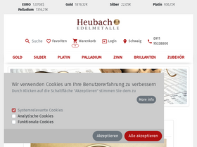 'heubach-edelmetalle.de' screenshot