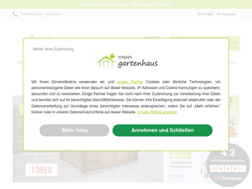'mein-gartenhaus-shop.de' screenshot