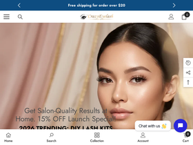Crazyeyelash homepage screenshot