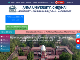 'annauniv.edu' screenshot