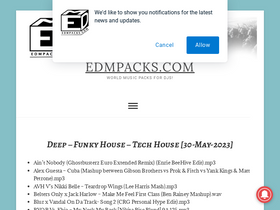 'edmpacks.com' screenshot