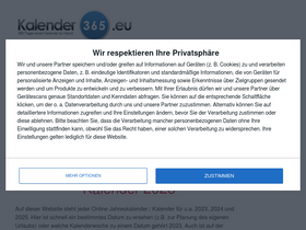 'kalender-365.eu' screenshot