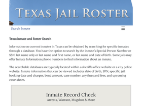 'texasjailroster.com' screenshot