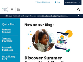 'cincinnatilibrary.org' screenshot