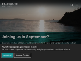 'falmouth.ac.uk' screenshot