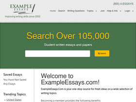 'exampleessays.com' screenshot