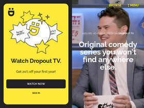 'dropout.tv' screenshot