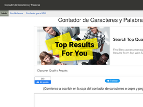 'contadordecaracteres.com' screenshot