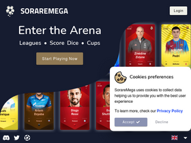 'soraremega.com' screenshot