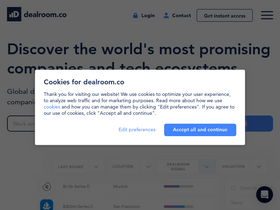 'dealroom.co' screenshot