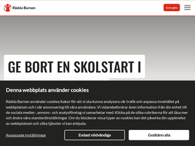 'raddabarnen.se' screenshot