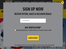 'monsterjamsuperstore.com' screenshot