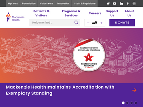 'mackenziehealth.ca' screenshot