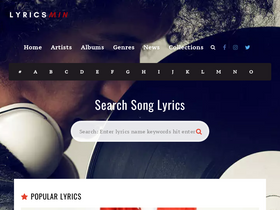 'lyricsmin.com' screenshot