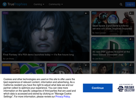 'truetrophies.com' screenshot