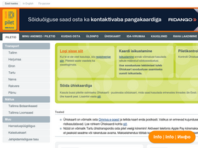 'pilet.ee' screenshot