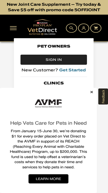 Pro plan vet direct promo outlet code