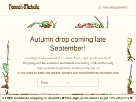 hannah-michelle.com homepage screenshot
