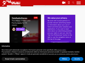 'teleradiostereo.it' screenshot