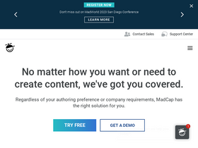 'madcapsoftware.com' screenshot