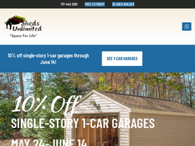 'shedsunlimited.net' screenshot