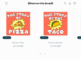 historicalkidsbooks.com homepage screenshot