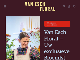vaneschfloral.nl homepage screenshot