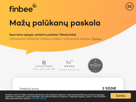 'finbee.lt' screenshot