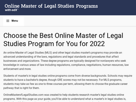 'onlinemasteroflegalstudies.com' screenshot