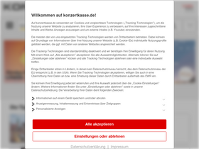 'konzertkasse.de' screenshot
